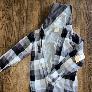 Boys soft and warm flannel hoodie. New with tags